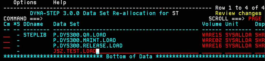 DYNA-STEP-steplib-confirm-display